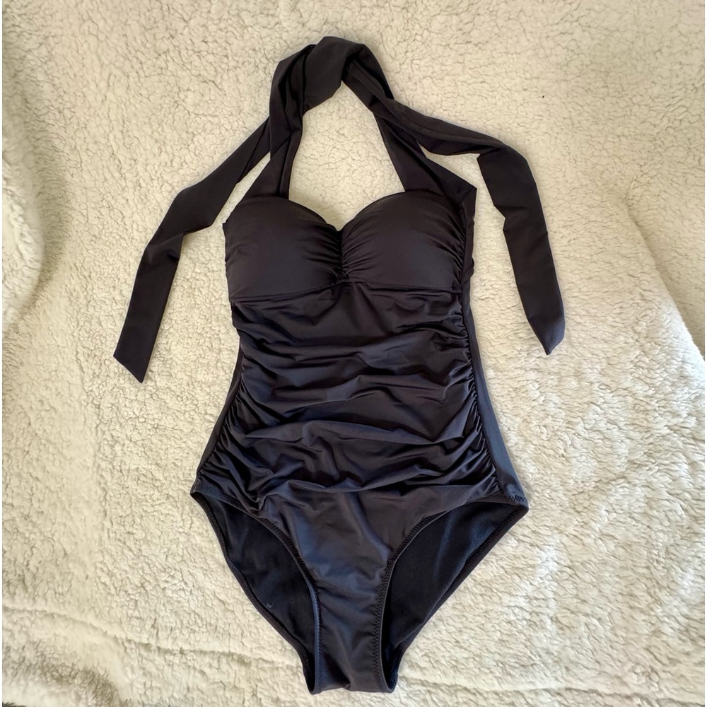 EVERYDAY SUNDAY BLACK MULITWAY STYLE ONE PIECE SWIMSUIT SIZE 8